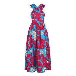 robe africaine robe africaine chic fleur rouge afro nation m 16065693548680