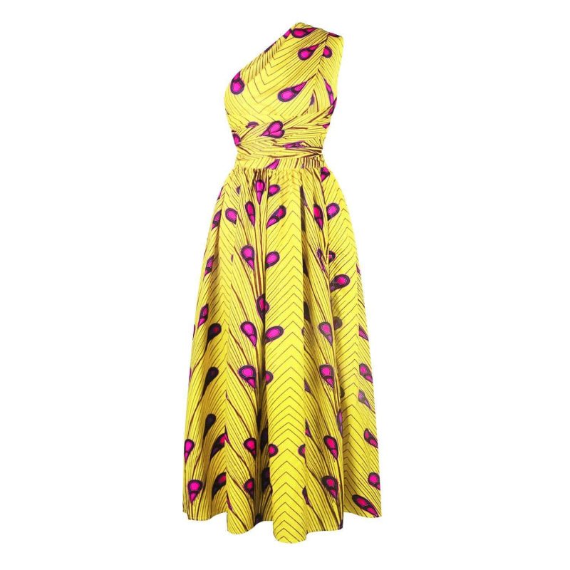 robe africaine robe africaine chic jaune et rose afro nation 14463946195080